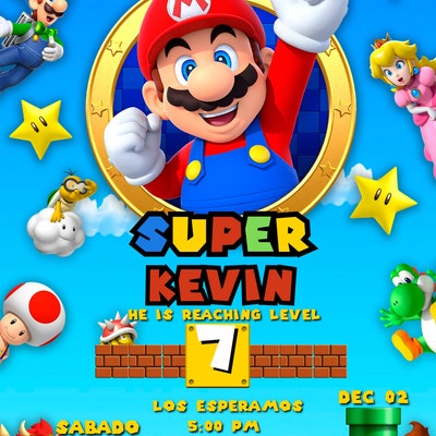 Mario Favor Tags, Super Mario Thank You Tags, Mario Brothers Birthday ...