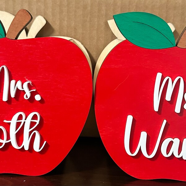 Teacher Wooden Apple- Teacher Appreciation Gift- Apple Pencil Holder ...