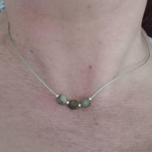 Blue kyanite single bead necklace Crystal jewelry