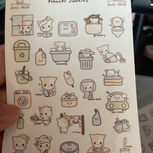 Kawaii Daily Life Digital Planner Stickers | Everyday Digital Stickers ...