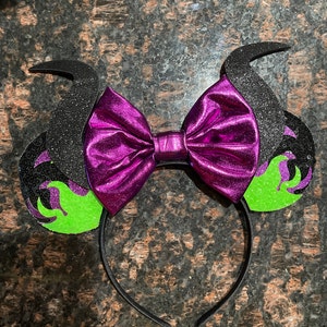 Maleficent Inspired Ears Inspired Minnie Mouse Ears Headband / - Etsy