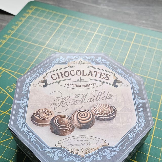Chocolate Box Printable | DIY Giftbox Digital Download Vintage