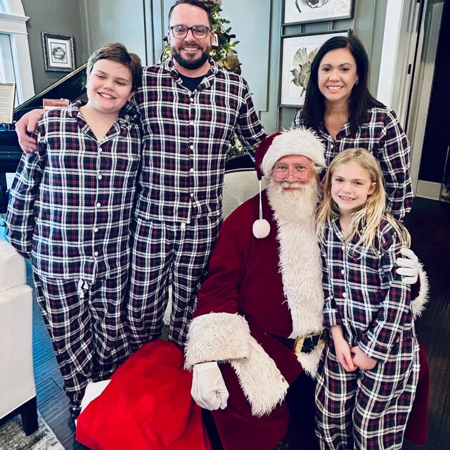 Christmas Tree Pajamas, Personalized Family Pjs, Matching Family Pajamas, Xmas Sleepwear, Merry Christmas 2023, Black White Plaid Flannel