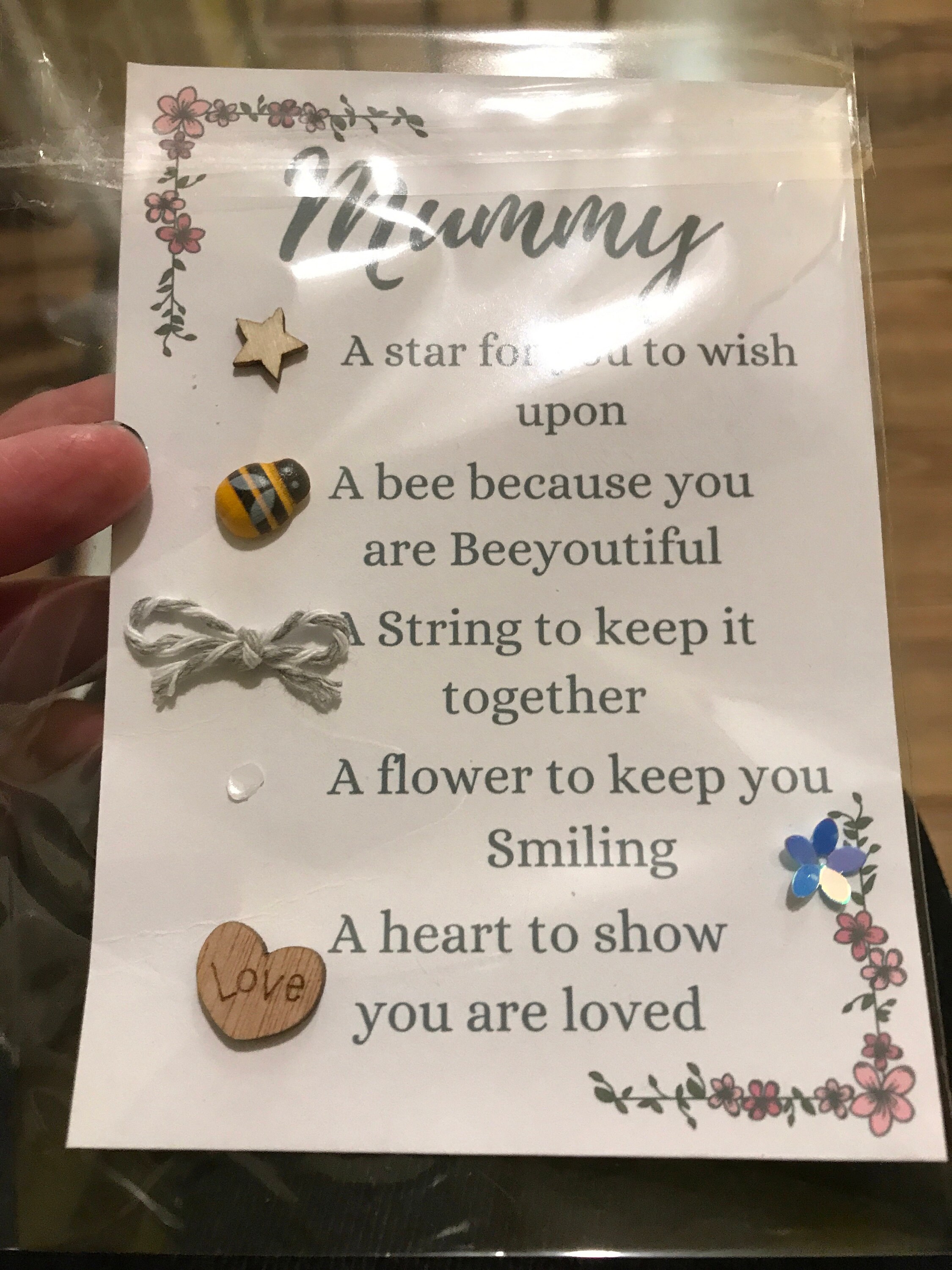 Mummy mothers day card, token gift, appreciation gift, mothers day gift for mum, gift for mummy, birthday gift for mum