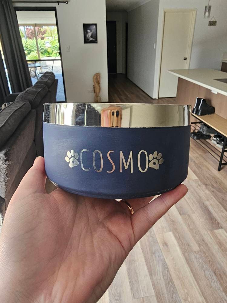 Custom Dog Bowl, Personalized Dog Food Bowl with Name, Dog Food/Water Bowls, Small-Large Bowls for Pet, Stainless Steel Cat Feeder Bowl Pet Gift