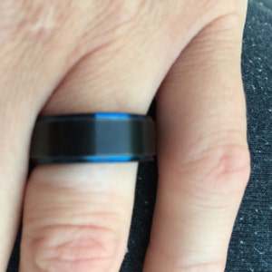 Tungsten Ring Men's Tungsten Wedding Band Black Tungsten | Etsy