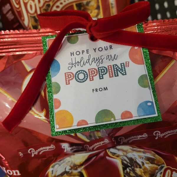 Digital Holidays Tags,hope Your Holidays Are Poppin' Tags,holidays Pop ...