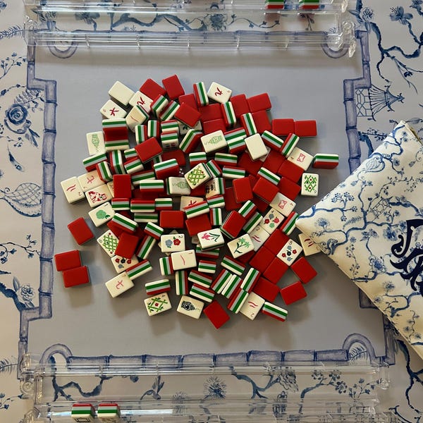 Mint Green Wooden Mahjong Racks With Rack Bag, 20 Inches, Free Shipping ...