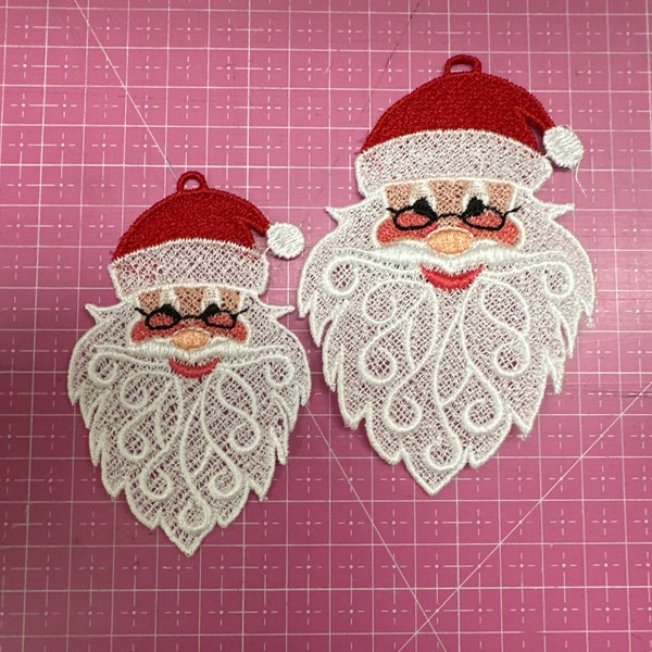 FSL Santa Ornament (2 Sizes). Christmas Embroidery Designs. Instant ...