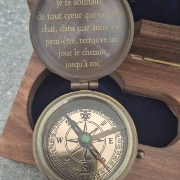 Customizable Compass With Personalized Message - Perfect for Travelers ...