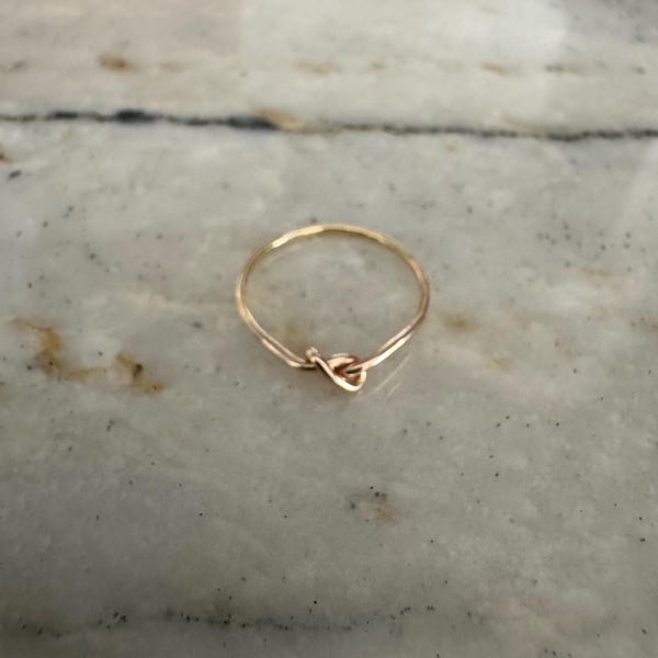 Closed Knot Ring, 14K Gold Fill, Delicate Thin, Durable Thick Style ...