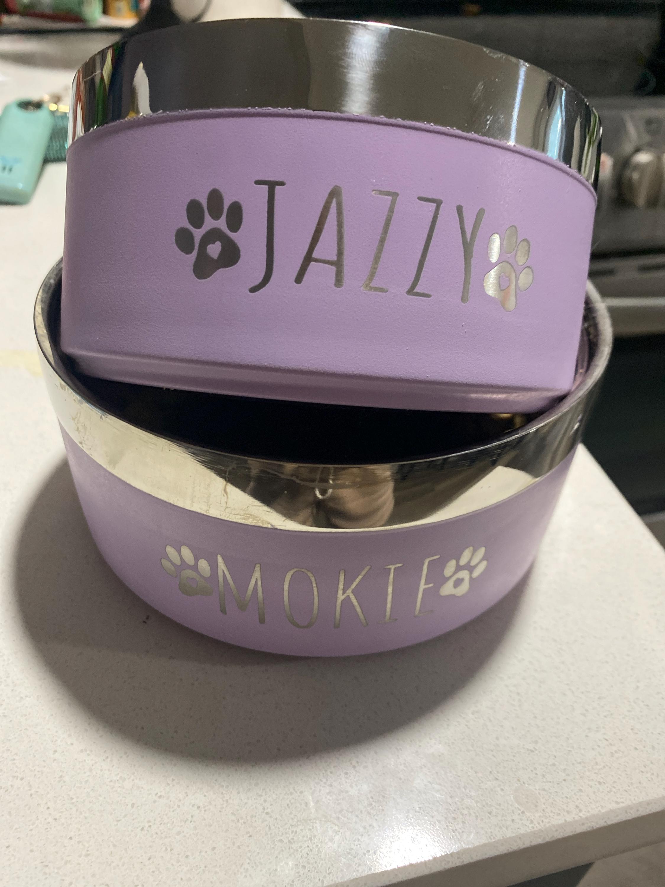 Custom Dog Bowl, Personalized Dog Food Bowl with Name, Dog Food/Water Bowls, Small-Large Bowls for Pet, Stainless Steel Cat Feeder Bowl Pet Gift
