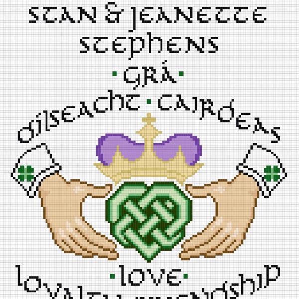 Claddagh - Irish Celtic Cross Stitch Pattern - Instant Download - Etsy