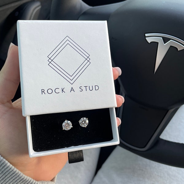 1 Carato D Colore VVS1 Moissanite Orecchino Per Donna Uomo S925 - Foto 14