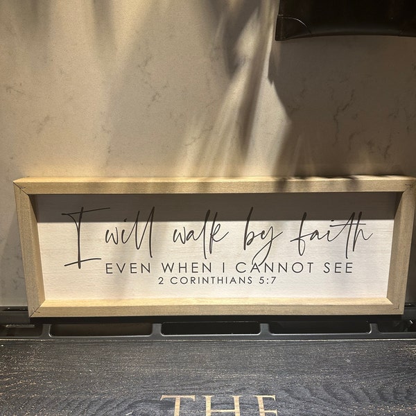 Faith Scripture Sign - 2 Corinthians 5:7, Farmhouse Decor - Etsy