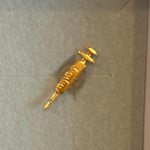 Customer photo, Syringe Stud Earrings