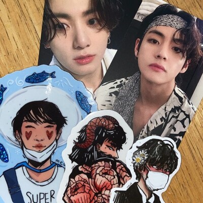 Stickers Bts Fanart Vinyl Sticker Waterproof Sticker - Etsy