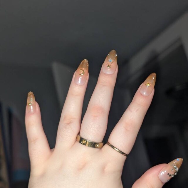 ジェル Reusable Beautiful Little Star Press on Nails | Premium