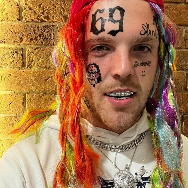 Post Malone Face and Neck Temporary Tattoo Set / Bison Skull Neck ...