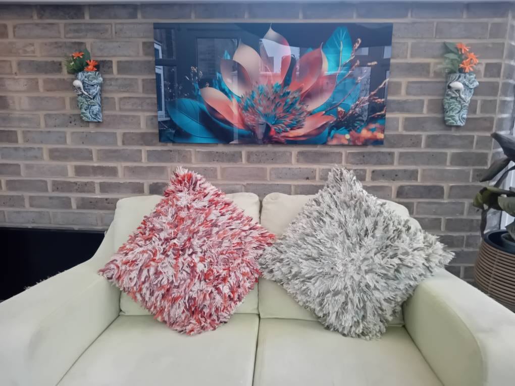 Tempered Glass Wall Art, Extra Large Wall Decor, Living Room Home Decor, Flowers Glass Painting, Decor for Bedroom, Housewarming Gift