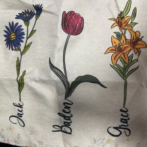 Personalized Birth Flower Acrylic Plaque, Custom Grandma's Garden Gifts ...