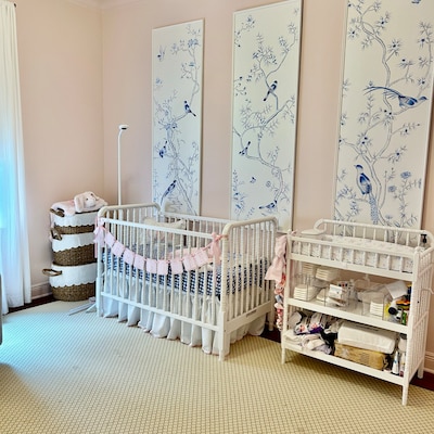 A Set of 18th Century Style Chinoiserie Handmade Wall Panels, Vintage