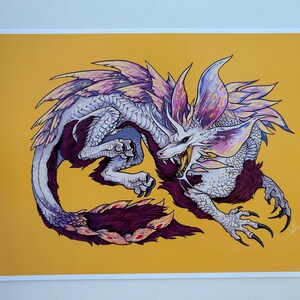 モンスターハンター風ミズツネアートプリントポスターファンアート