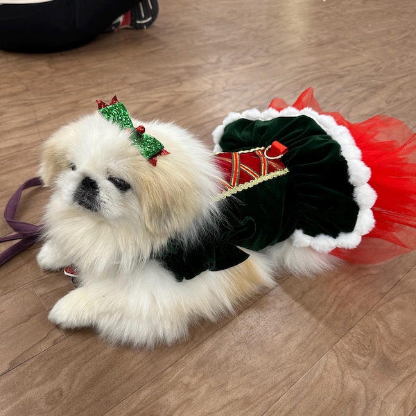 Christmas Dog Print Robe Set