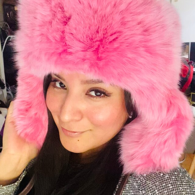 ピンクフォックスファーのウシャンカハット | 北極キツネのトラッパー