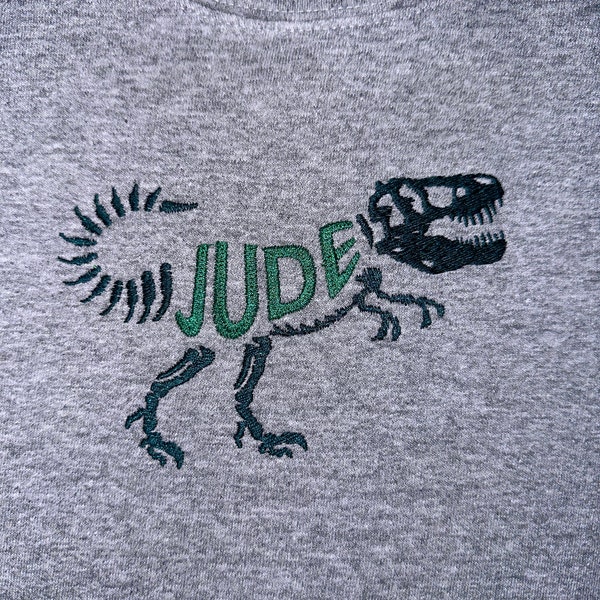 FRAME T-rex Dinosaur Dino Skeleton Bones Fill Embroidery Design - Etsy