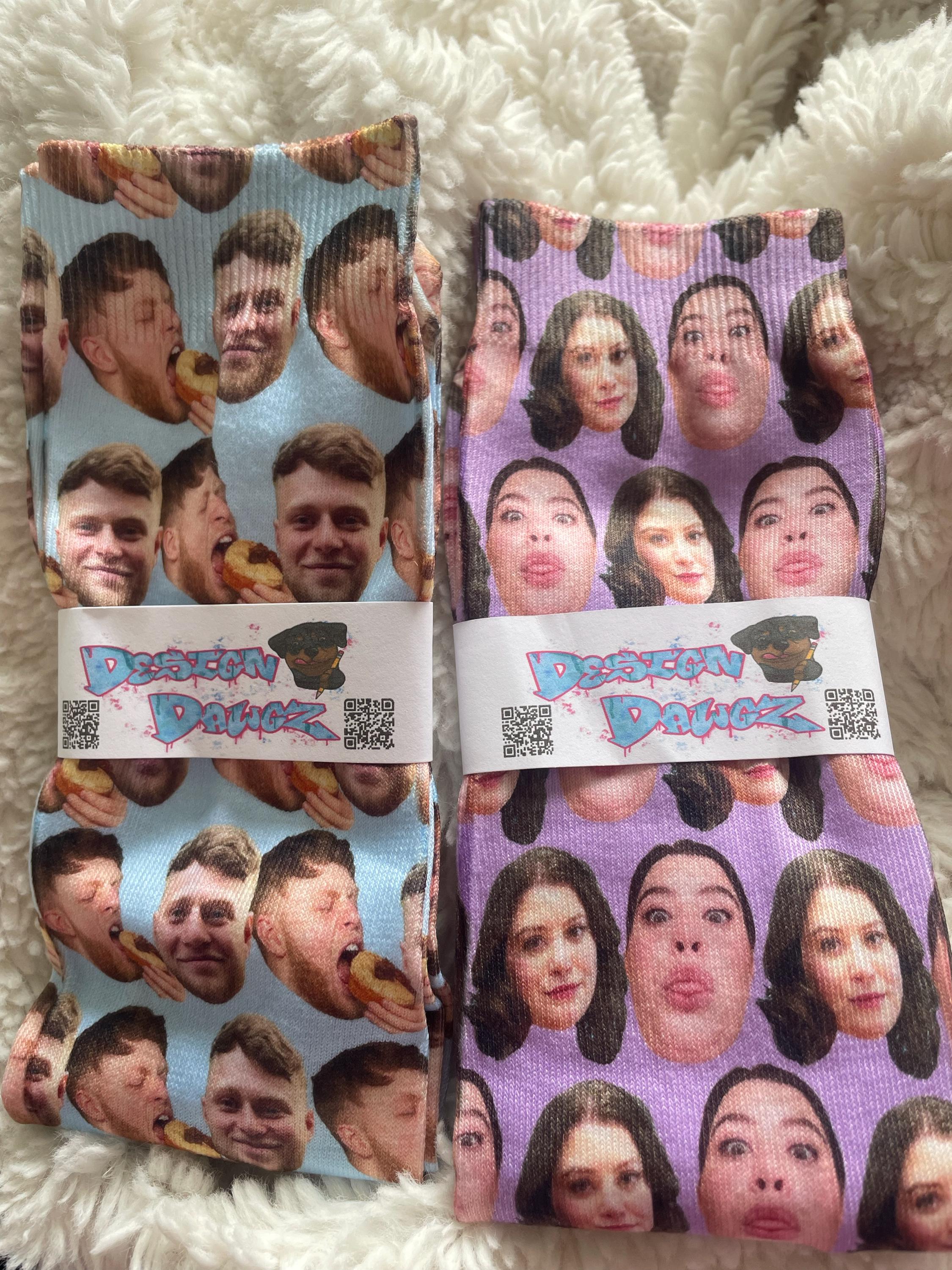 Full Face Photo Printed Socks Personalised Custom Designs | Birthday, Christmas, Fathers Day | Kids and Adult sizes