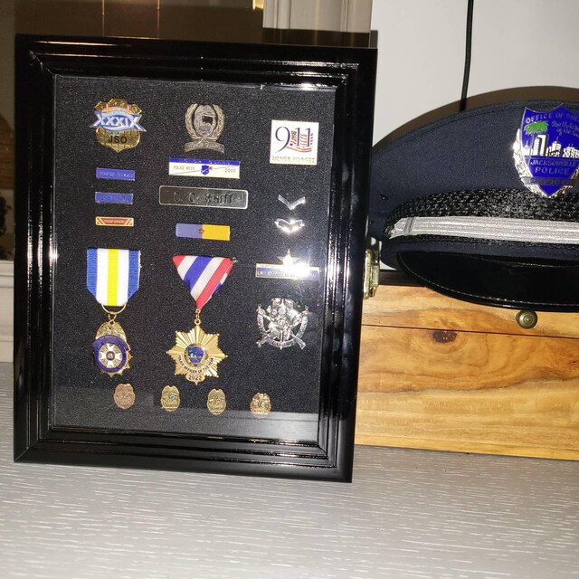 XS 軍事勲章、ピン、パッチ、記章、リボン ディスプレイケース