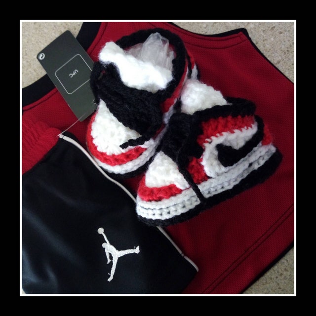 Crochet PATTERN. Air Jordans style baby sneakers. Etsy