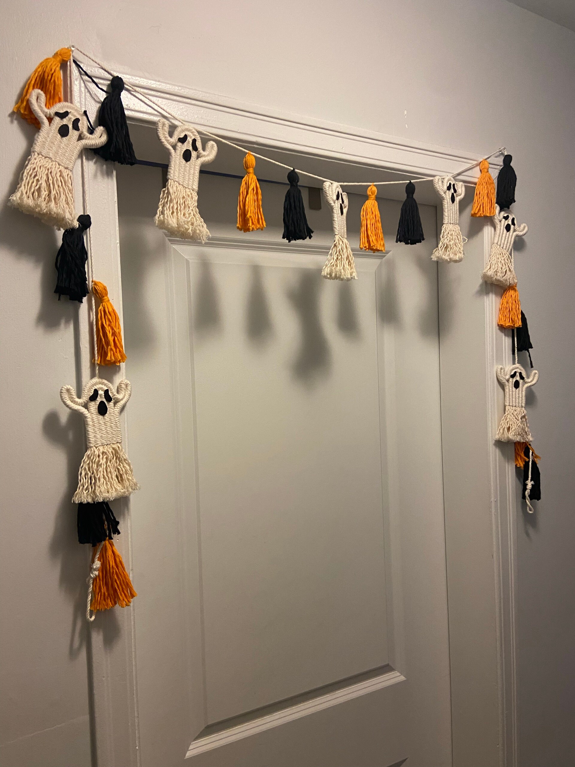 Halloween Decor, Macrame Halloween Decor, Scary Halloween, Halloween Garland, Halloween Dorm Decor, Boho Wall Art, Birthday Gift