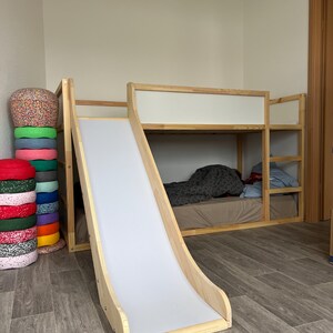 Ikea Kura子供用ベッド用ロフトベッドスライド / 交換可能なパーツ付き