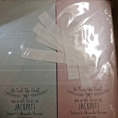 Wedding Favor Scratch Card Holder / Lottery Ticket Wallet By Pocketfold Invites