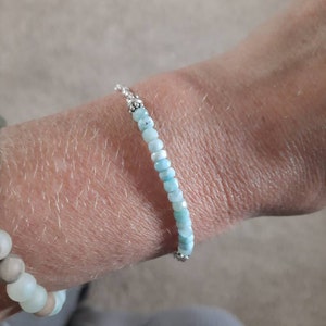 Beachy Chic Karen Hill Tribe Printed Bar and Toggle Clasp Sterling Silver Sleeping Beauty Turquoise Bracelet Heavy Figaro Chain