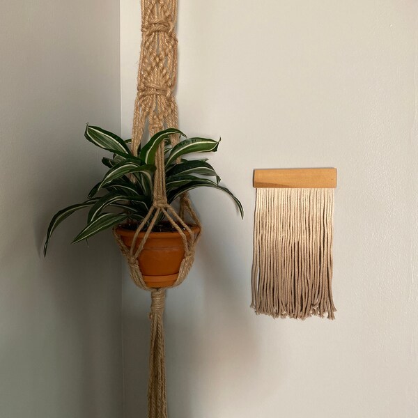 TRIBECA II - Large Live Edge Macrame Wall Art | Natural Decor | Organic ...