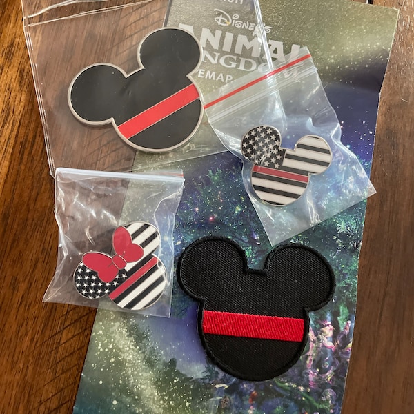 Thin Blue Line Mickey Hat Pin - Etsy