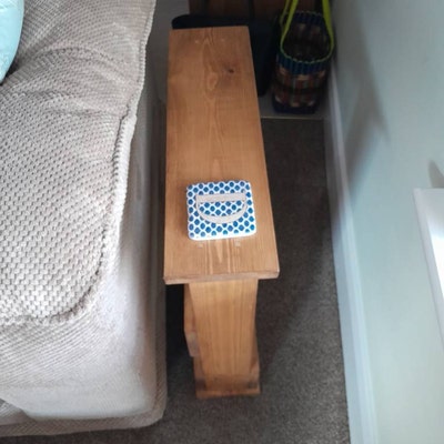 Solid Wood Narrow Side End Sofa Table With Storage Various Sizes & Colours Available - Etsy
