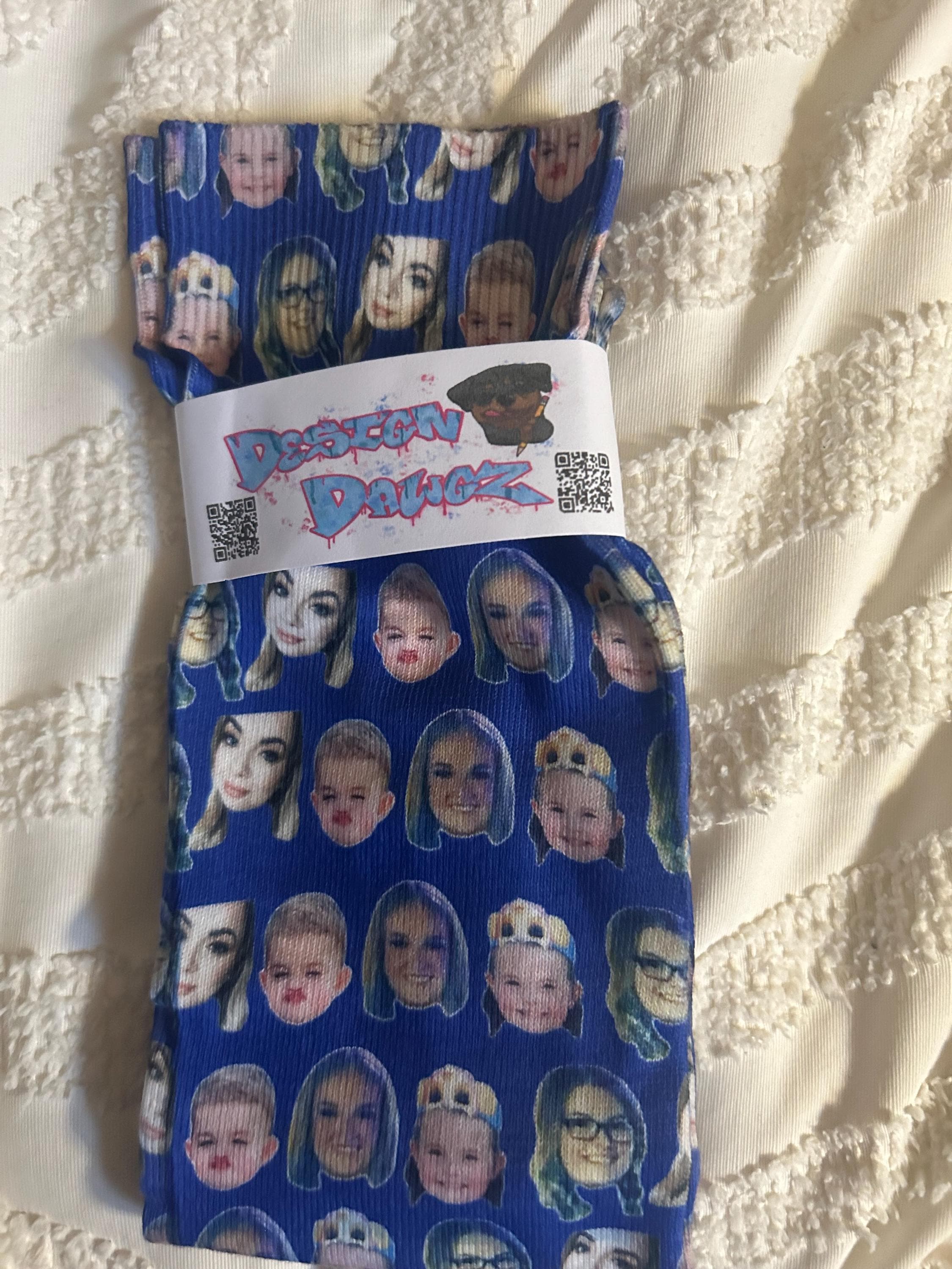 Full Face Photo Printed Socks Personalised Custom Designs | Birthday, Christmas, Fathers Day | Kids and Adult sizes
