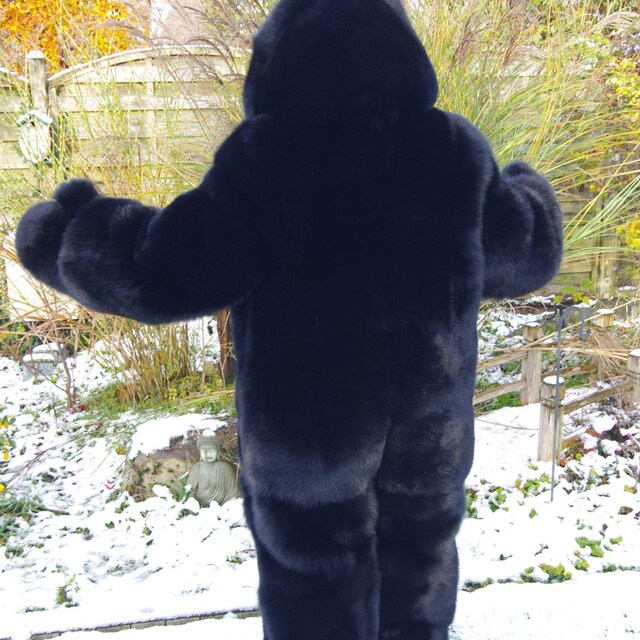 Double Sided Fox Fur Costumein Black With Whole Skins,luxury Fur