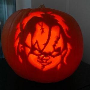 PUMPKIN CARVING STENCIL Chucky Doll Template Childs Play - Etsy