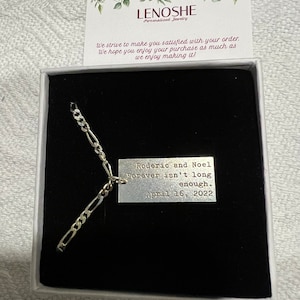 925 Sterling Silver Personalized Necklace for Men, Fathers Day Gift from Daughter, Personalized Men's Jewelry, Gifts for Boyfriend