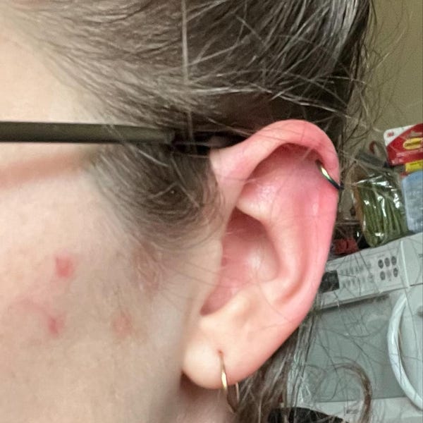 16g Teardrop Medusa Ring • Lippy Loop Labret • Surgical Steel Lip Ring ...