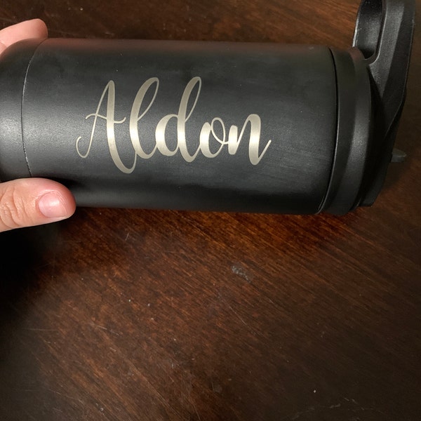 Engraved Kids Water Bottle, 12 Oz. Stainless Steel Personalized Bottle ...