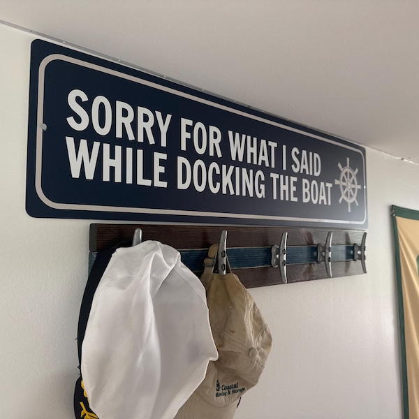 Funny Dock Sign, Boat Dock Sign, Dads Boat Decor, Boating Humor ...