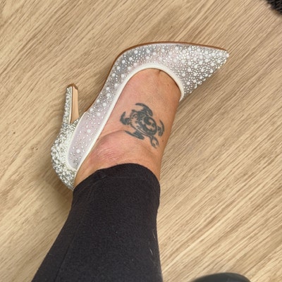 Stiletto Heel 8cm Tulle Heels Bridal Shoes CK0121