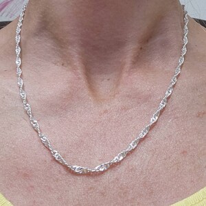 NKlaus Catena Singapore Argento 925 - Girocollana Ritorta 50cm 3mm 5,8gr - Senza Nichel