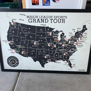 Grand Tour Stadium Map - Baseball + Football + Hockey